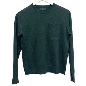 Naadam hunter green crew neck lightweight sweater
